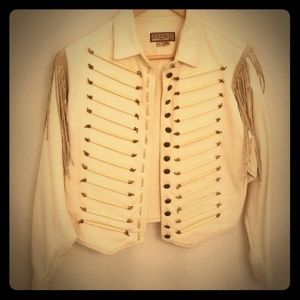 Vintage Fringe Military Coat